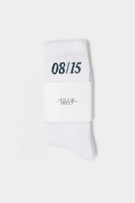 Socken Baumwolle weiß 08/15